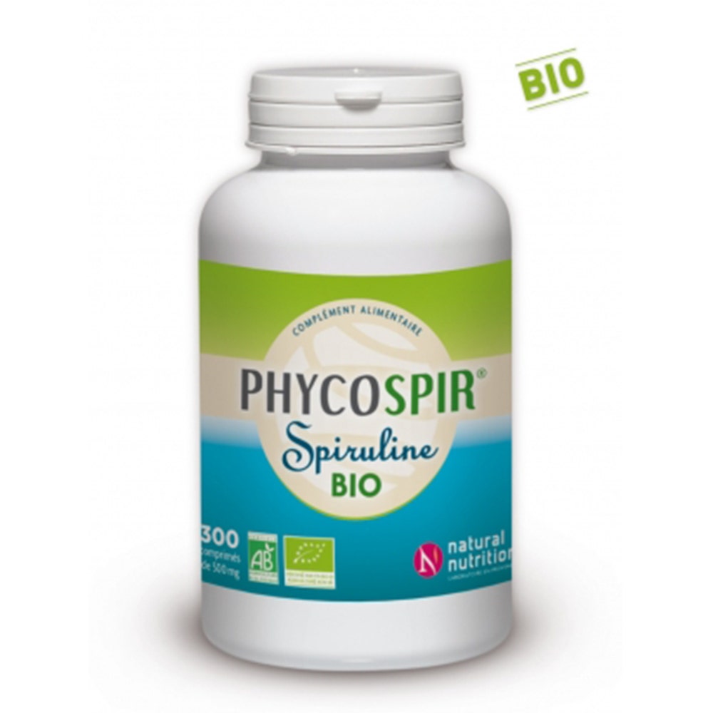 Natural Nutrition Spiruline Phycospir Bio 300 Comprimes