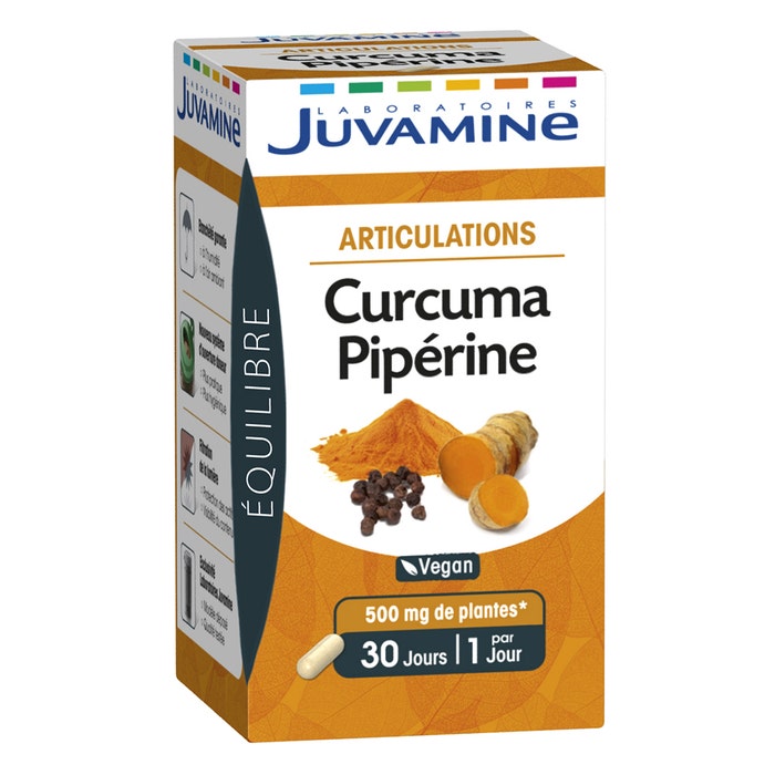 Turmeric Piperine 30 Gelules Juvamine
