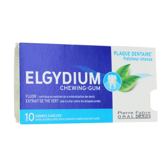 Elgydium Chewing-gum Dental Plaque Intense Freshness X10