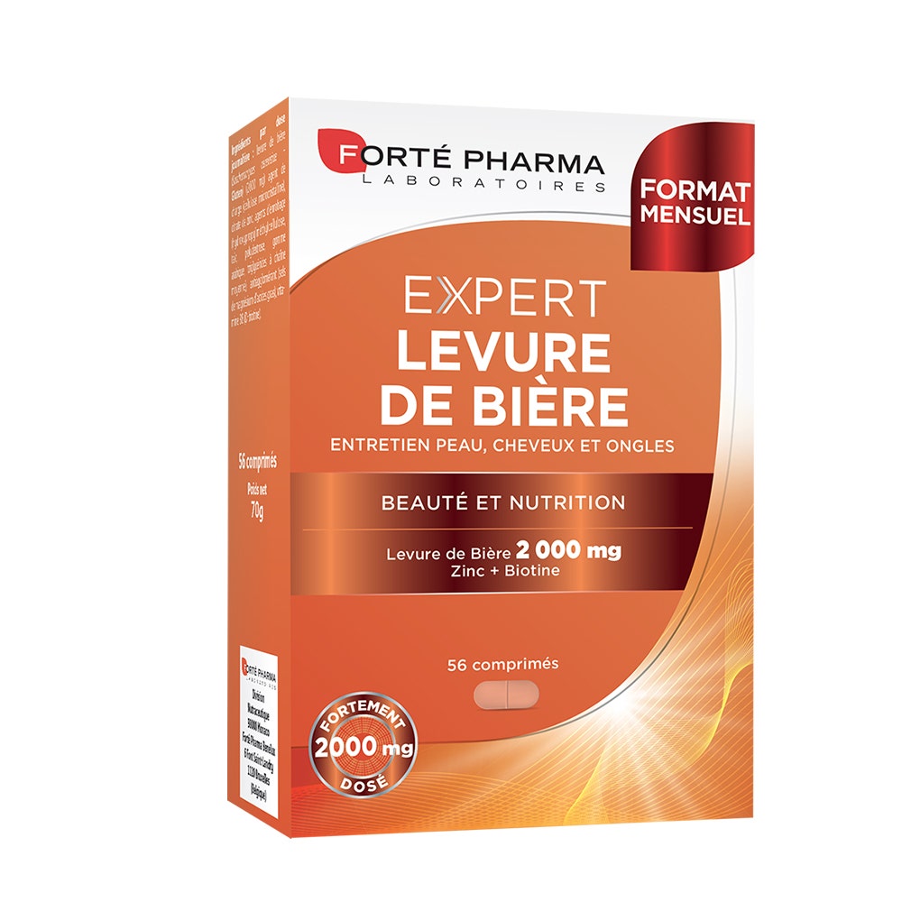 Forté Pharma Hair Expert Brewers yeast for hair, nails and skin enriched with zinc and biotin 56 tablets
