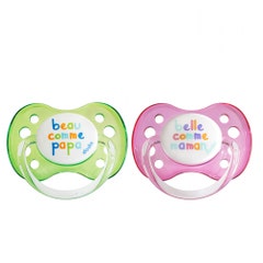 Dodie Anatomical Silicone Pacifier With Ring Beau Belle Collection 0-6 Months