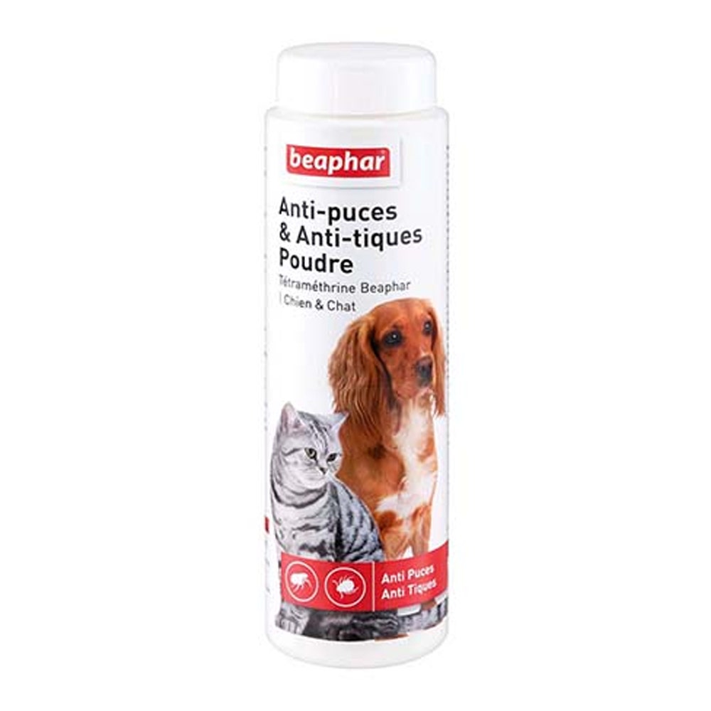 Beaphar Tetramethrin Flea &amp; Tick Powder For Dogs &amp; Cats 150g