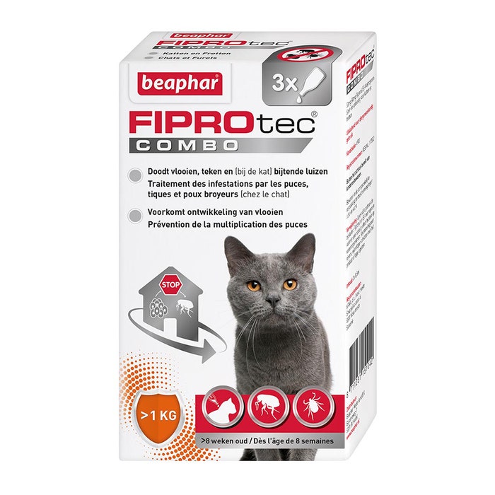 Beaphar Fiprotec Combo Plus Cat Pest Control Pipettes 1kg