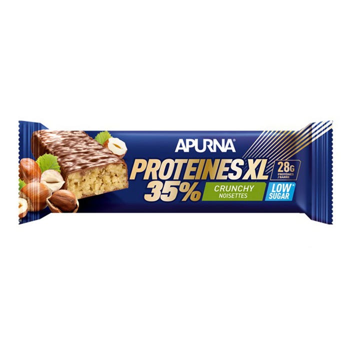 Crunchy Xl High Protein Bar Hazelnut 80g Apurna