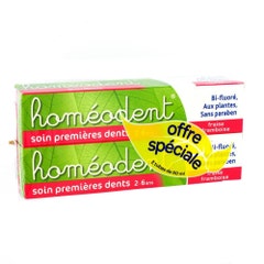 Boiron Homeodent Toothpaste First Teeth Care 2-6 Strawberry 2x50ml