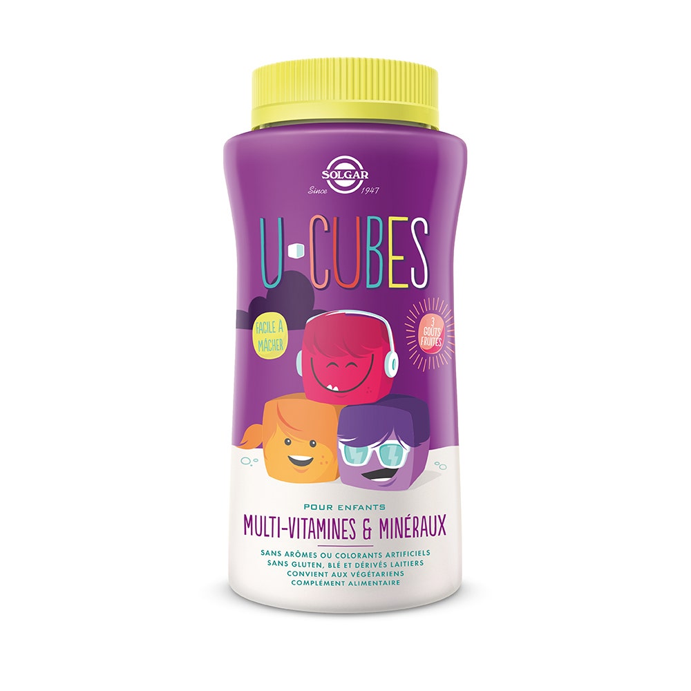 Solgar U Cubes Multivitamins for kids Cubes Vitamines et Minéraux Enfants Vitalité x 60 gummies