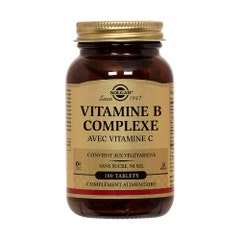 Solgar Vitamin B Complex With Vitamin C Complex avec Vitamine C Vitalité Sommeil 100 Tablets