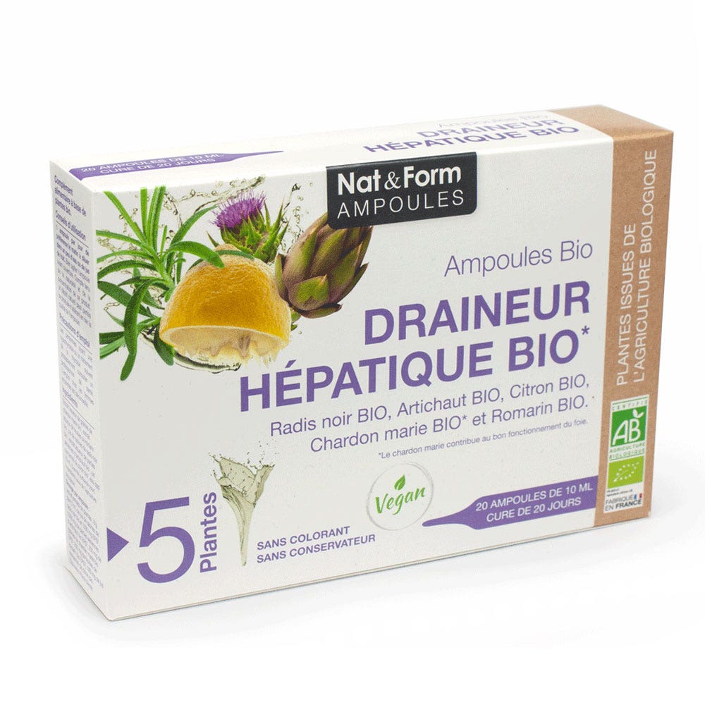 Nat&Form ORGANIC LIVER DRAINER 20 ampulas
