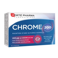 Forté Pharma Chromium 200 Maintains blood sugar levels Slimming 30 tablets