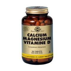 Solgar Calcium Magnesium Vitamine D 150 Tablets Os et Cartilages 150 Comprimes