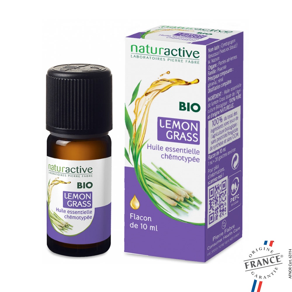 Naturactive Lemongrass organic essential oil 10 ml