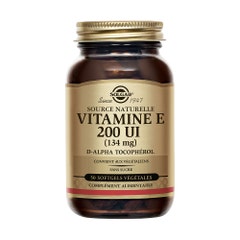 Solgar Vitamin E 200ui 134 mg Antioxydant Beauté 50 capsules