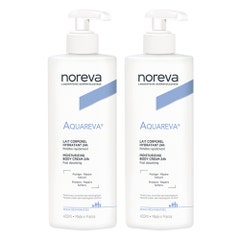 Noreva Aquareva 24 Hr Moisturizing Body Cream Dehydrated Skin 2x400 ml