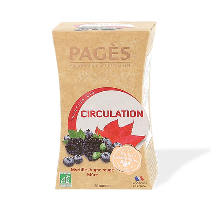 Organic Circulation Infusion 20 Sachets x 20 sachets Pagès