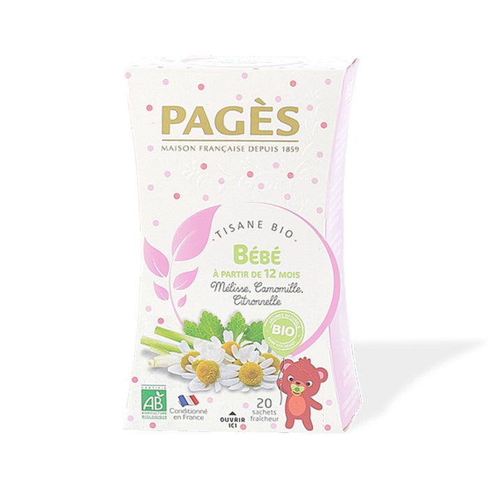 Organic Organic Tea For Babies From 12 Months X 20 Bags Pagès