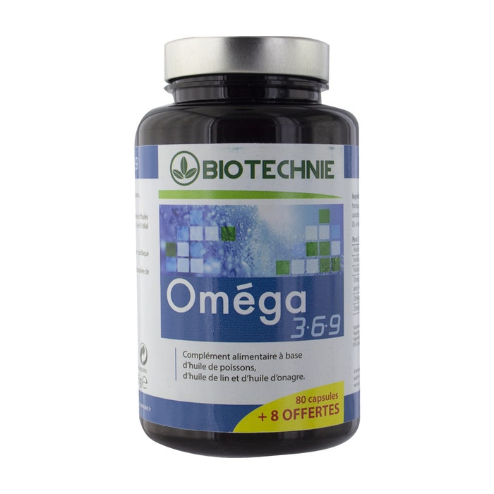 Omega 3,6,9 80 Capsules + 8 Offered Biotechnie
