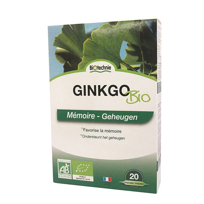 Ginkgo Memory And Concentration X 20 Phials Biotechnie
