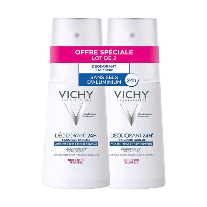 Vichy Deodorants Extreme Freshness Deodorant X2 Spray 2x100ml