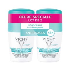 Vichy Deodorants Anti-perspirant deodorant no white/yellow marks Roll-on 2x50ml