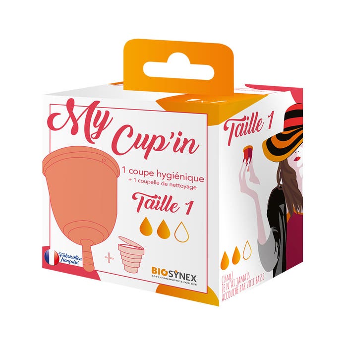My Cup'in 1 Menstrual Cup + 1 Hygienic Cup Size 1 Biosynex