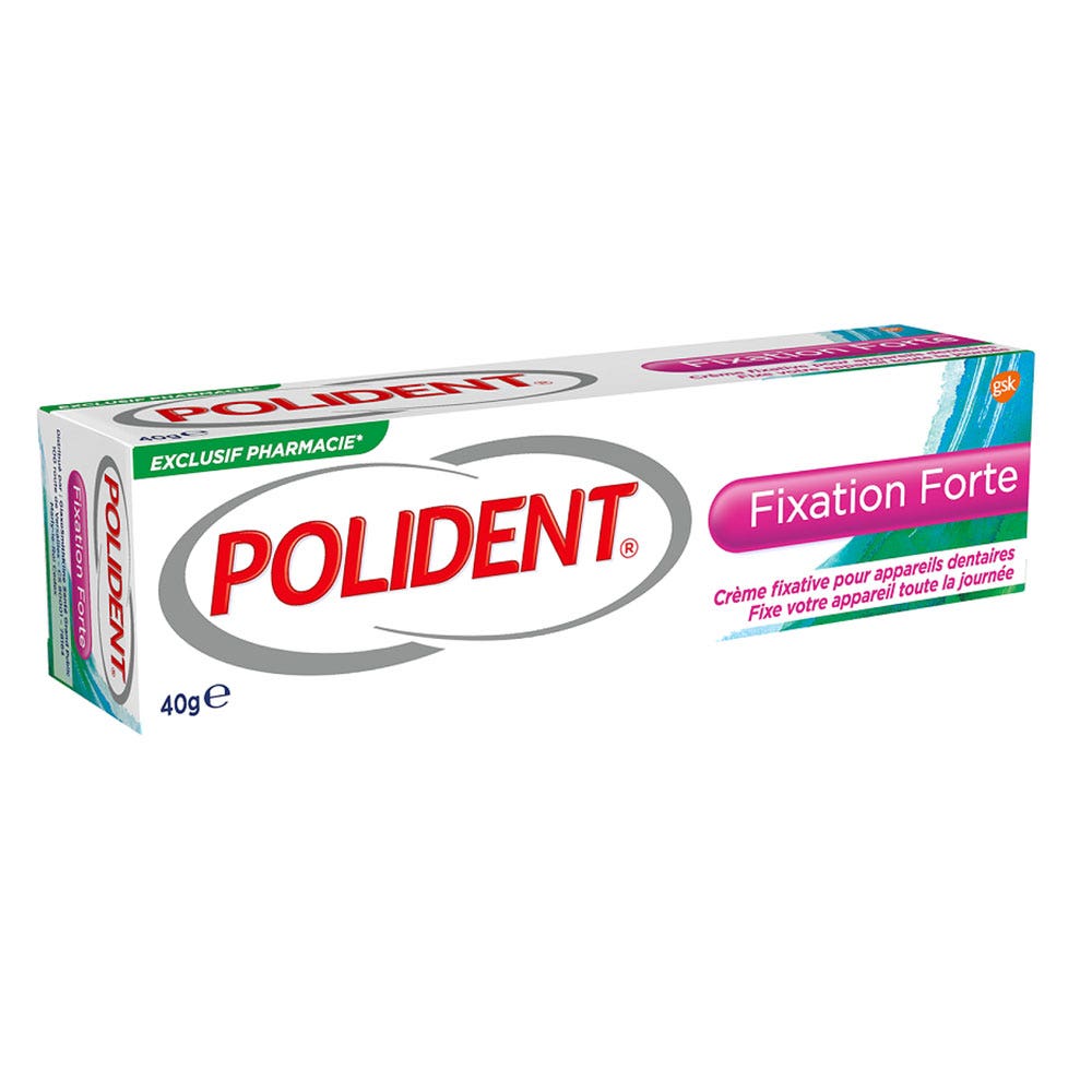 Polident Creme Fixative Pour Appareils Dentaires Strong Fixation 40g