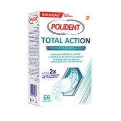 Polident Cleansing For Dental Appliances X66 Total Action Tablets