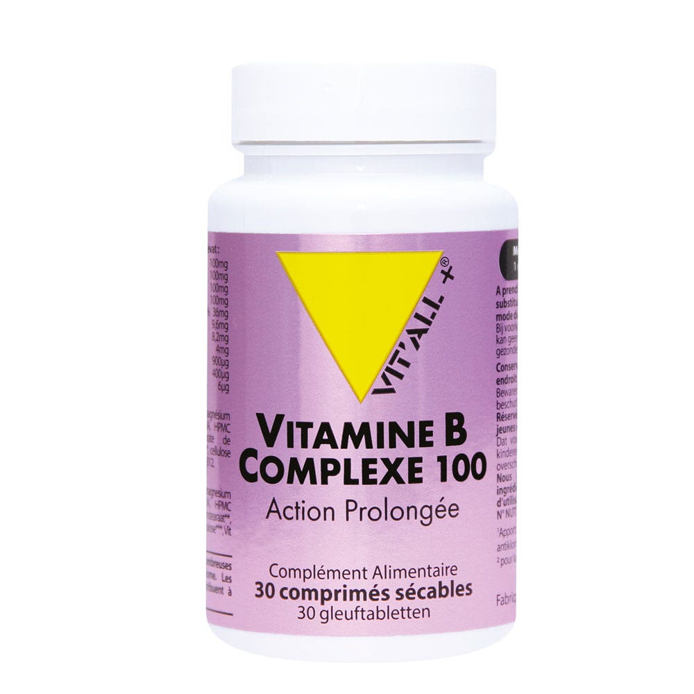 Vit'All+ Vitamin B Complexe 100 Action Prolonged 30 Tablets + 30