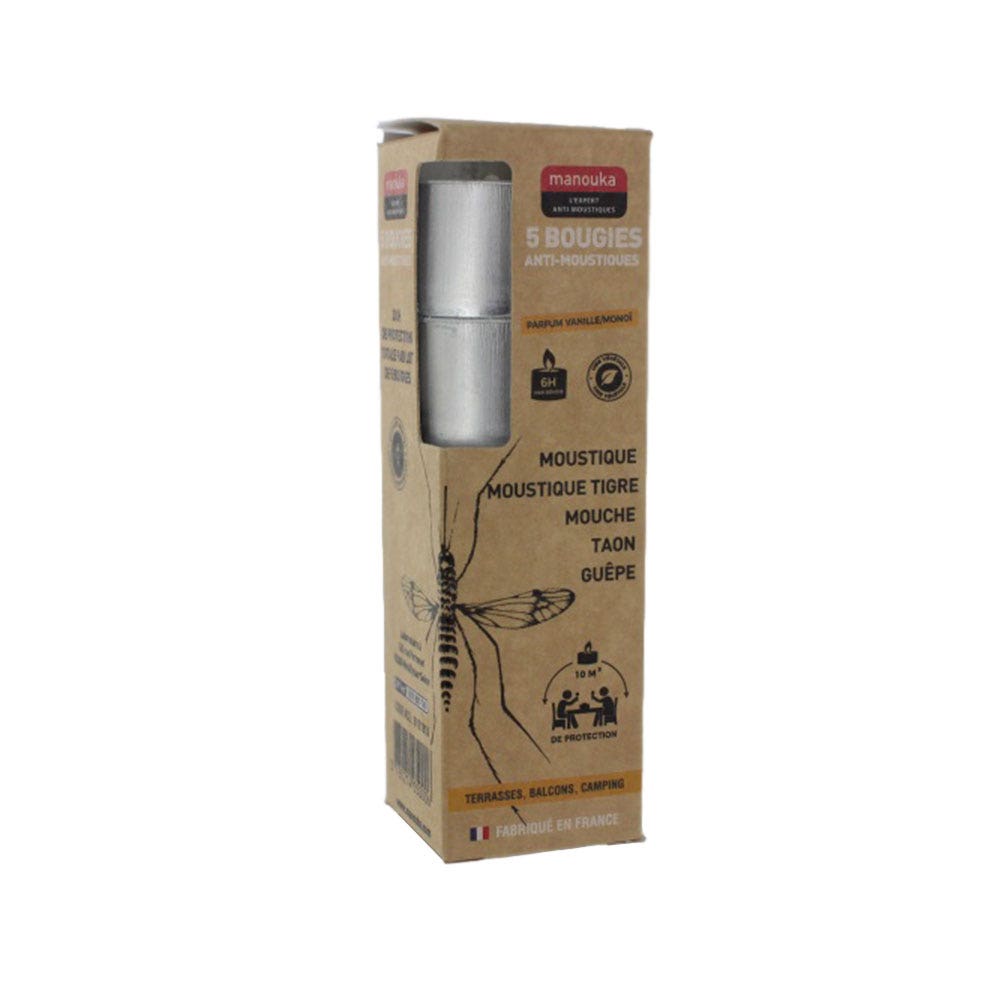 Manouka Vanilla Monoi Insect Repellent Candle x5
