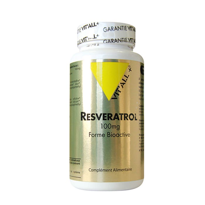 Resveratrol 100mg 60 capsules Vit'All+