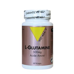 Vit'All+ L-Glutamine Amino Acid 500mg 60 capsules