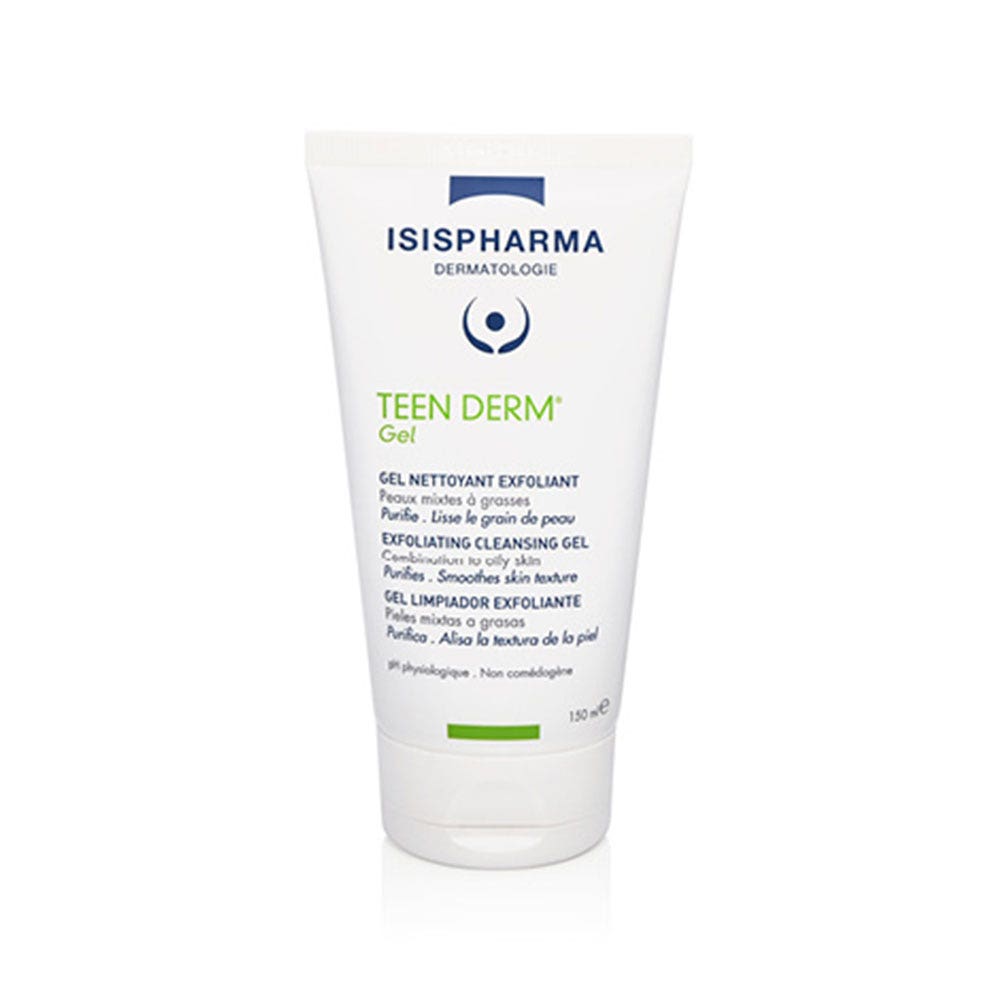 Isispharma Teen Derm Exfoliating Cleansing Gel Combination Oily Skin 150ml