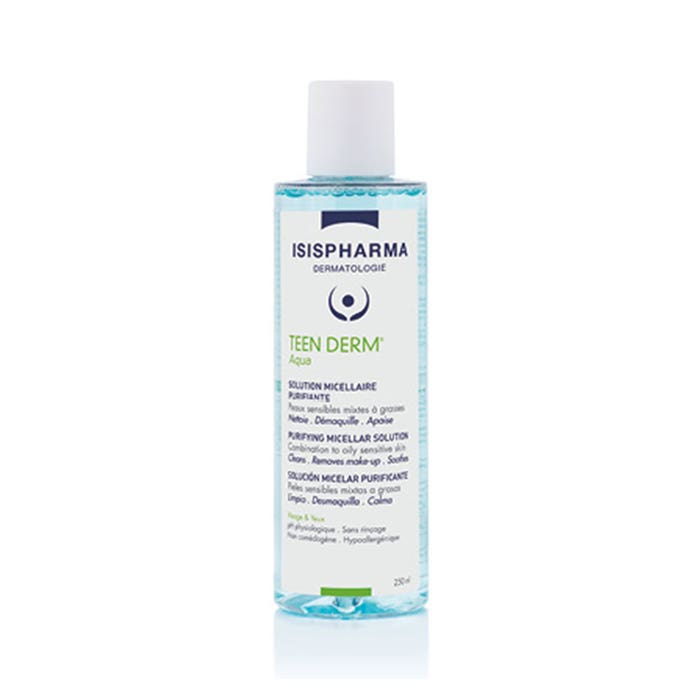 Aqua Purifying Micellar Solution for Combination to Oily Skin 250ml Teen Derm Isispharma
