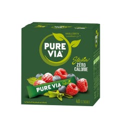 Pure Via Stevia Zero Calories sticks X40