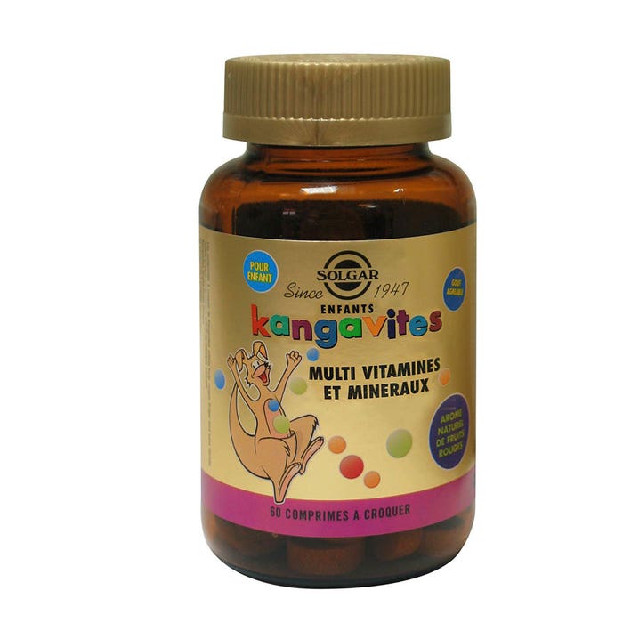 Solgar Kangavites Kids Red Berry Flavour 60 Chewable Tablets