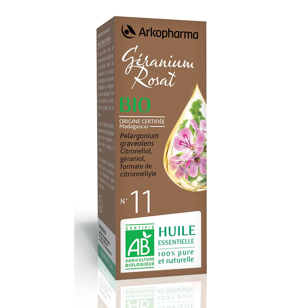 Arkopharma Arkoessential Organic Rose Geranium Essential Oil N°11 (pelargonium Graveolens) 5 ml