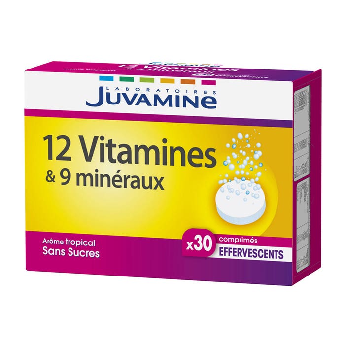 12 Vitamins & 9 Effervescent 30 Mineral Tablets Juvamine