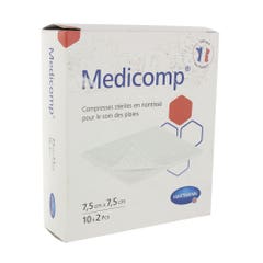 Hartmann Medicomp Sterile Non Woven Compresses 7.5x7.5cm 50 X 2