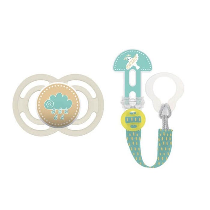 Mam Kit Pacifier + Clip Perfect Collection From 6 Months 6 Mois et Plus