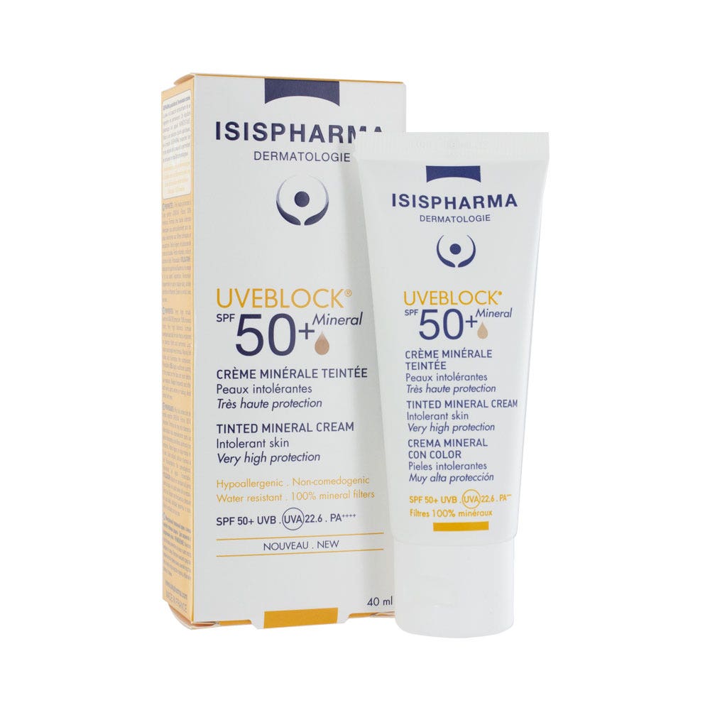 Isispharma Uveblock Creme Minerale Teintee Spf50+ Mineral 40ml