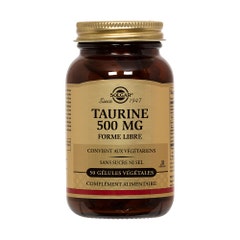 Solgar Taurine 500mg Vitalité Cardiovasculaire 50 plant capsules