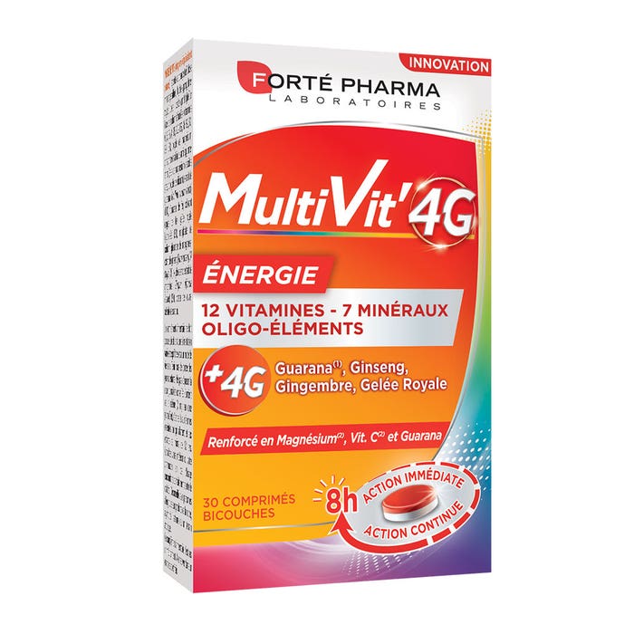 Multivit' Energie 30 Tablets 4g MultiVit'4G Forté Pharma
