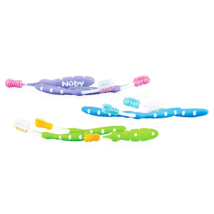 Set Of 3 Toothbrushes Nuby