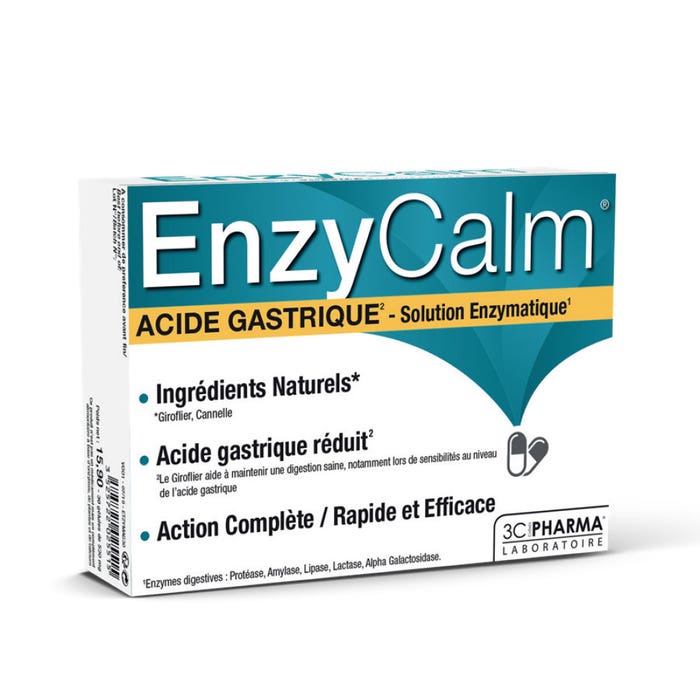 3C Pharma Enzycalm 30 Capsules Gastric Acid