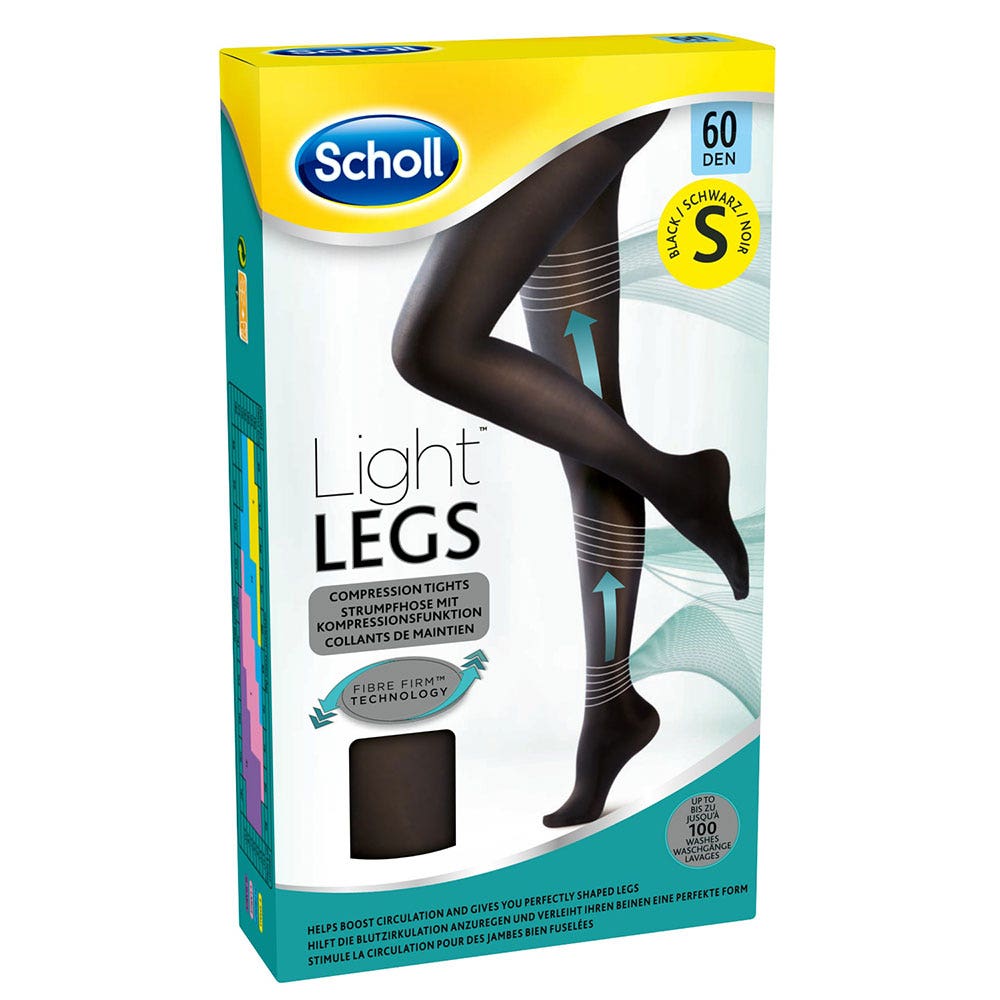 Scholl Light Legs 60 Deniers Pantyhose Black Scholl