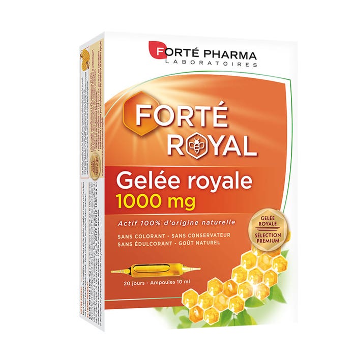 Organic Royal Jelly 1000 mg 20 ampulas Forté Royal Forté Pharma