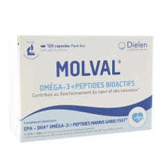 Dielen Molval Omega 3 + bioactive Peptides x120 Capsules