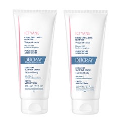 Ducray Ictyane Emollient Nutritive Cream Face And Body Dry To Very Dry Skin 2x200ml