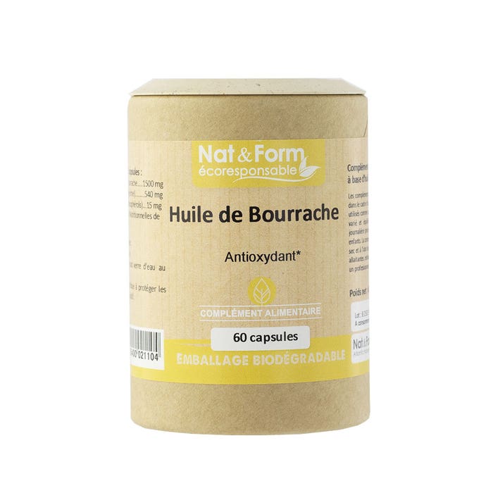 Nat&Form Antioxidant Borage Oil 60 Capsules Nat&Form
