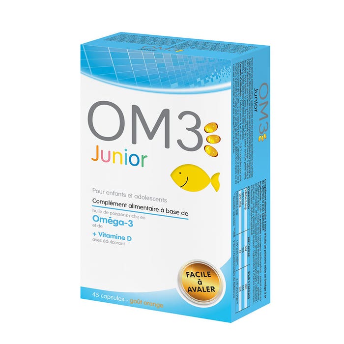Om3 Junior Omega3 Children And Teenagers 60 Capsules Strawberry Taste OM3