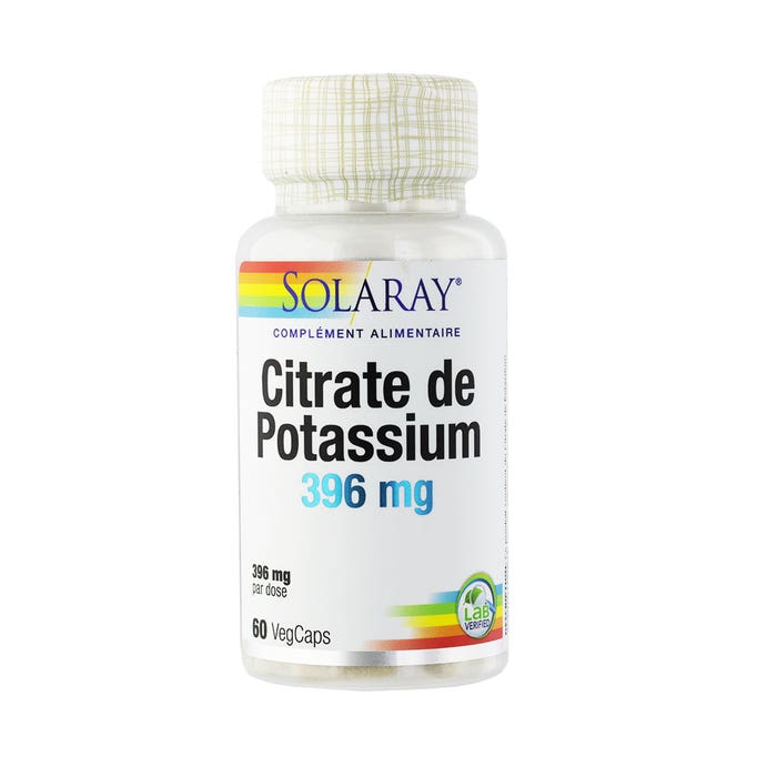 Potassium Citrate 60 Capsules 396mg Solaray